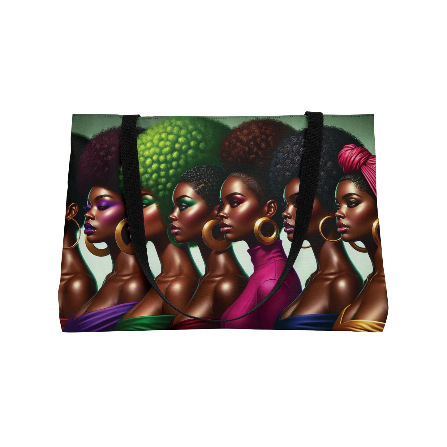 Afrocentric Women Weekender Tote Bag | Colorful Headwraps