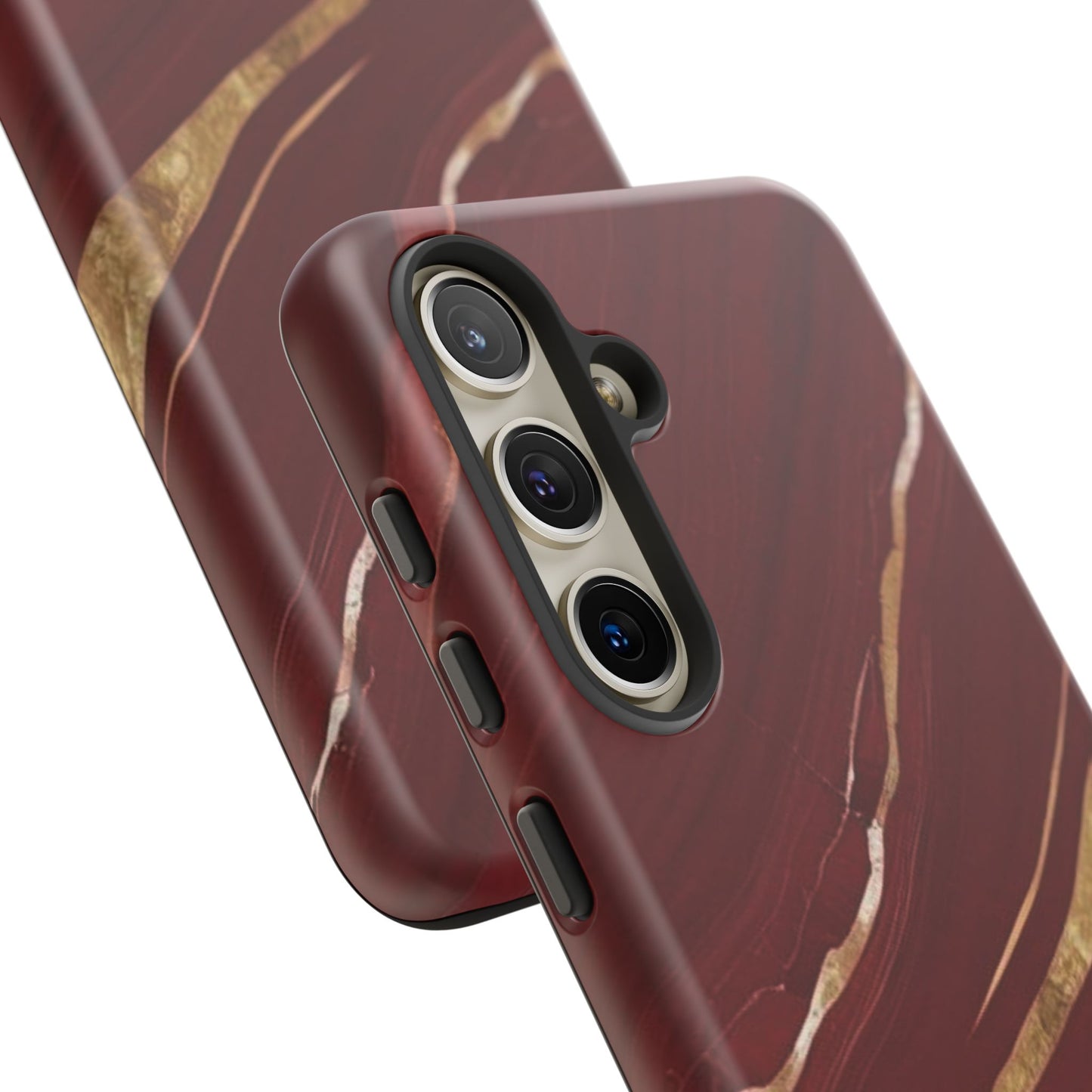 Elegant Red Marble Phone Case - Tough Cases, Stylish Phone Cover, Gift for Her, Luxe Cellphone Protection, Modern Accessories