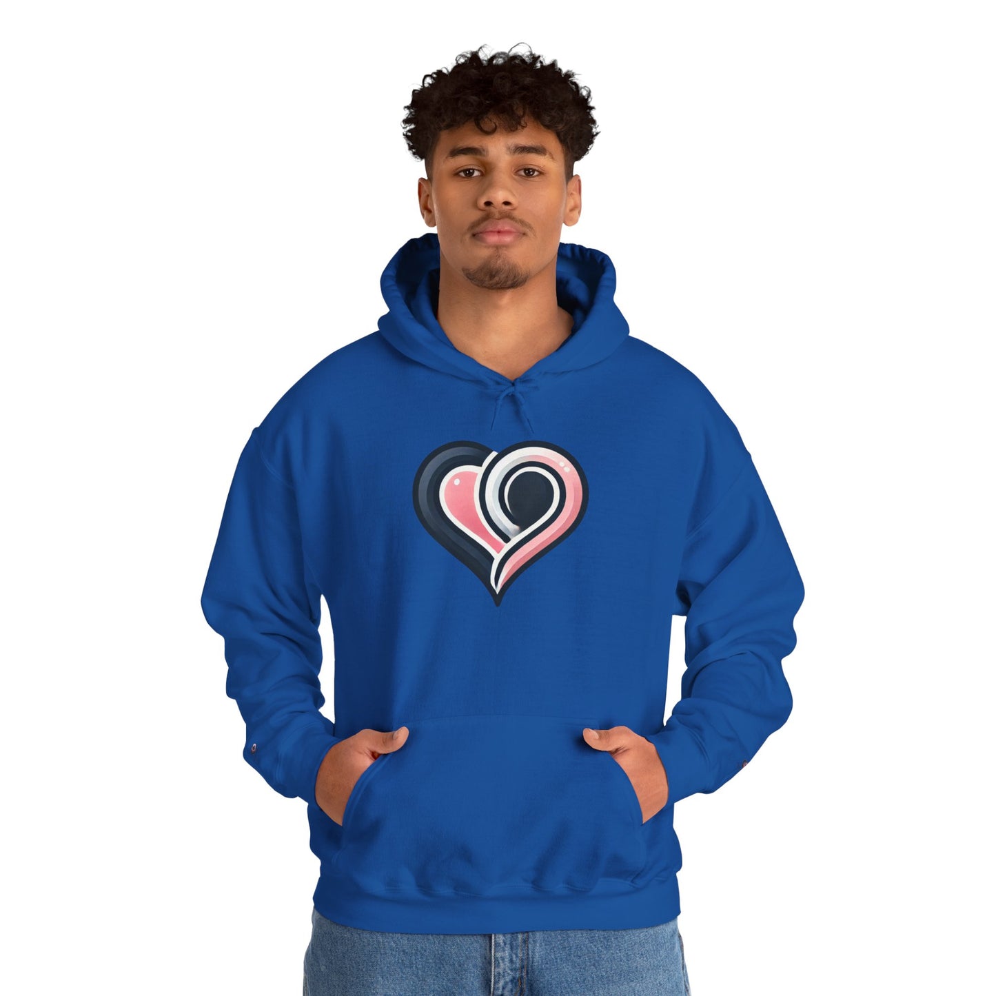Cozy Heart Design Unisex Hoodie, Perfect for Valentine's Day, Gift for Couples, Love Apparel, Casual Comfort, Everyday Wear