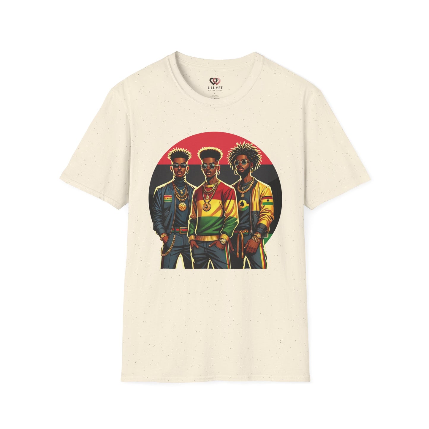 Reggae Roots Trio T-Shirt — Afrocentric Rasta Style Graphic Tee