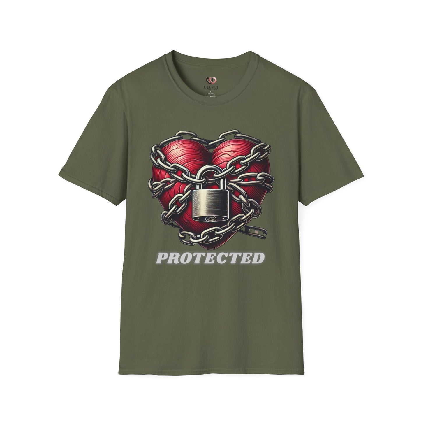 Heart Protected Graphic Tee, Unisex T-Shirt, Casual Wear, Unique Gift, Streetwear Style, Heartfelt Apparel