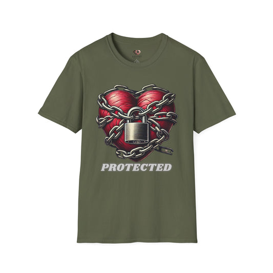 Heart Protected Graphic Tee, Unisex T-Shirt, Casual Wear, Unique Gift, Streetwear Style, Heartfelt Apparel