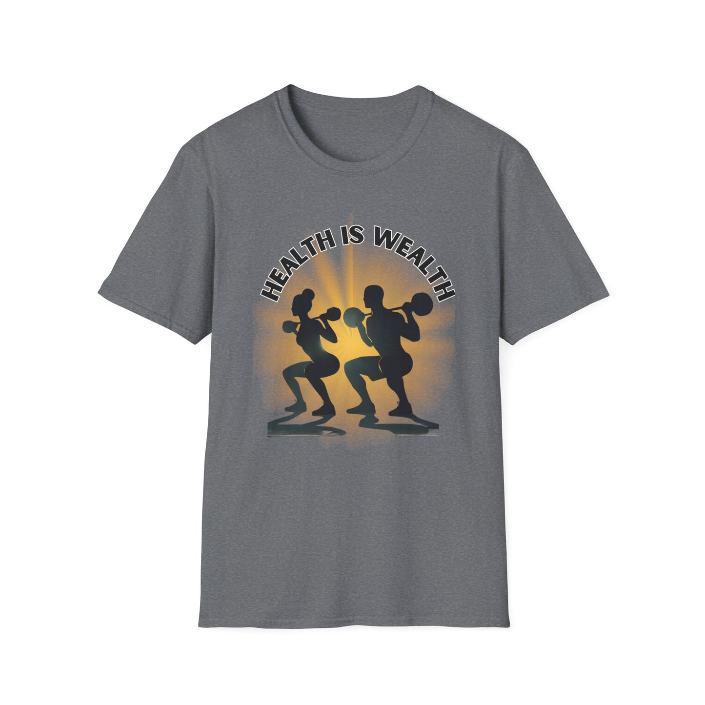 Health is Wealth Unisex T-Shirt | Motivational Workout Tee, Fitness Apparel, Gym Shirt, Gift for Health Enthusiasts