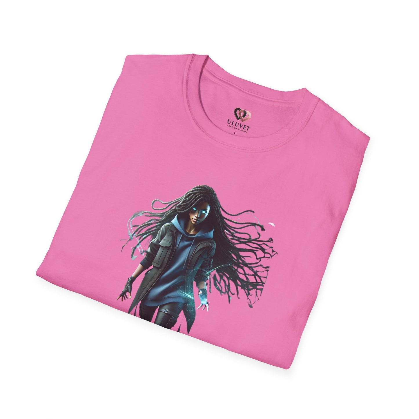 Mystical Girl Unisex Softstyle T-Shirt, Fantasy Tee, Gift for Her, Unique Graphic Tee, Cool Casual Wear, Birthday Gift, Halloween Costume