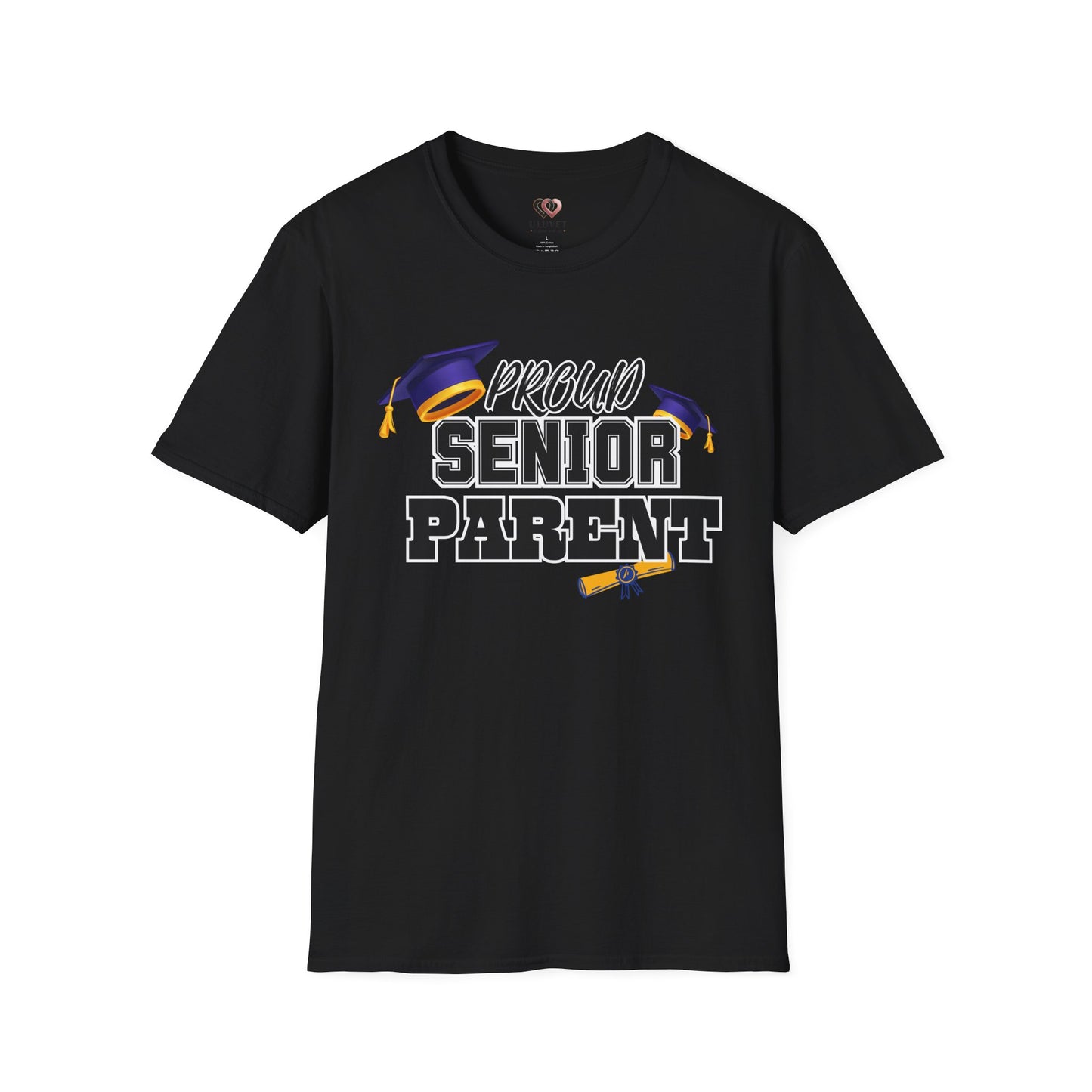 Proud Senior Parent T-Shirt, Graduation Gift, Unisex Tee, Softstyle Shirt, Senior Year Celebration Wear, School Pride Apparel