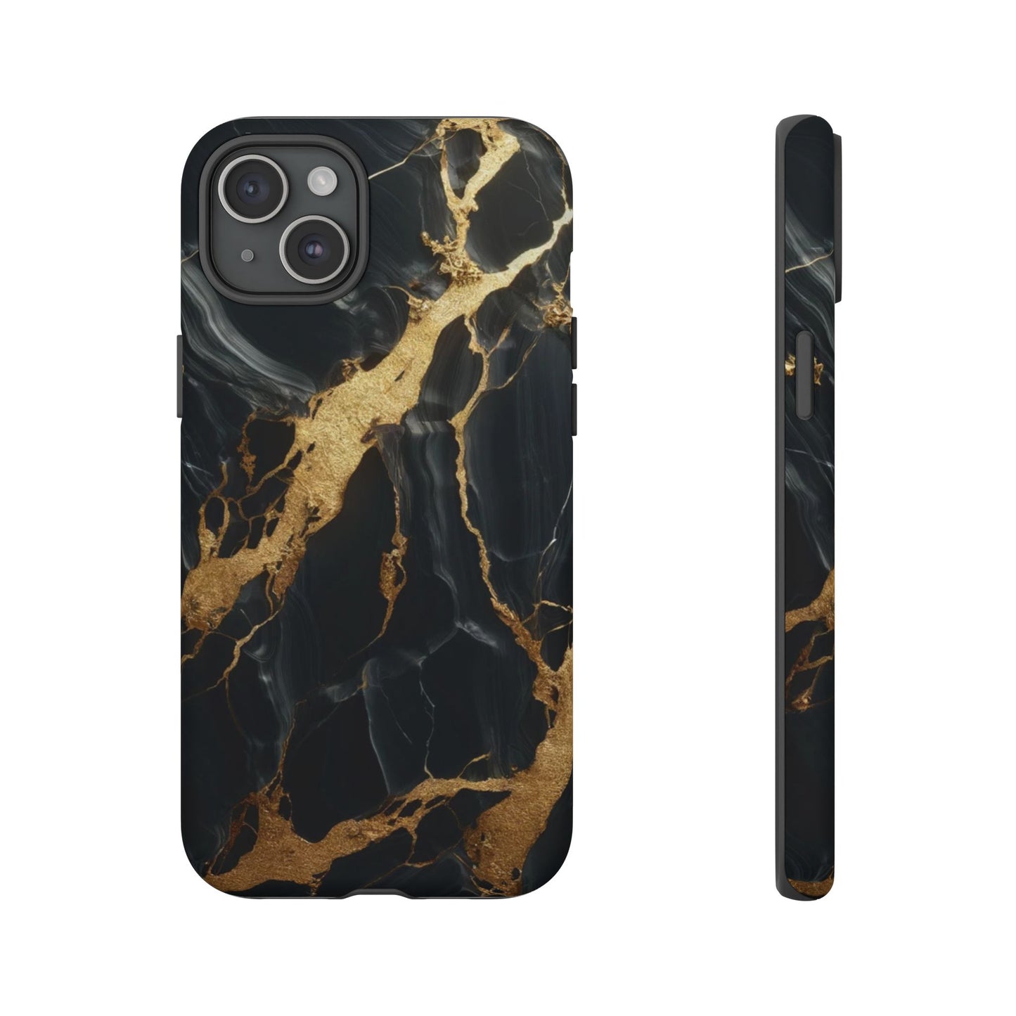 Marble Phone Case with Gold Accents | Tough Cases | Luxury Phone Cover for Him/Her | Elegant Accessory | Gift for Birthdays, Holidays