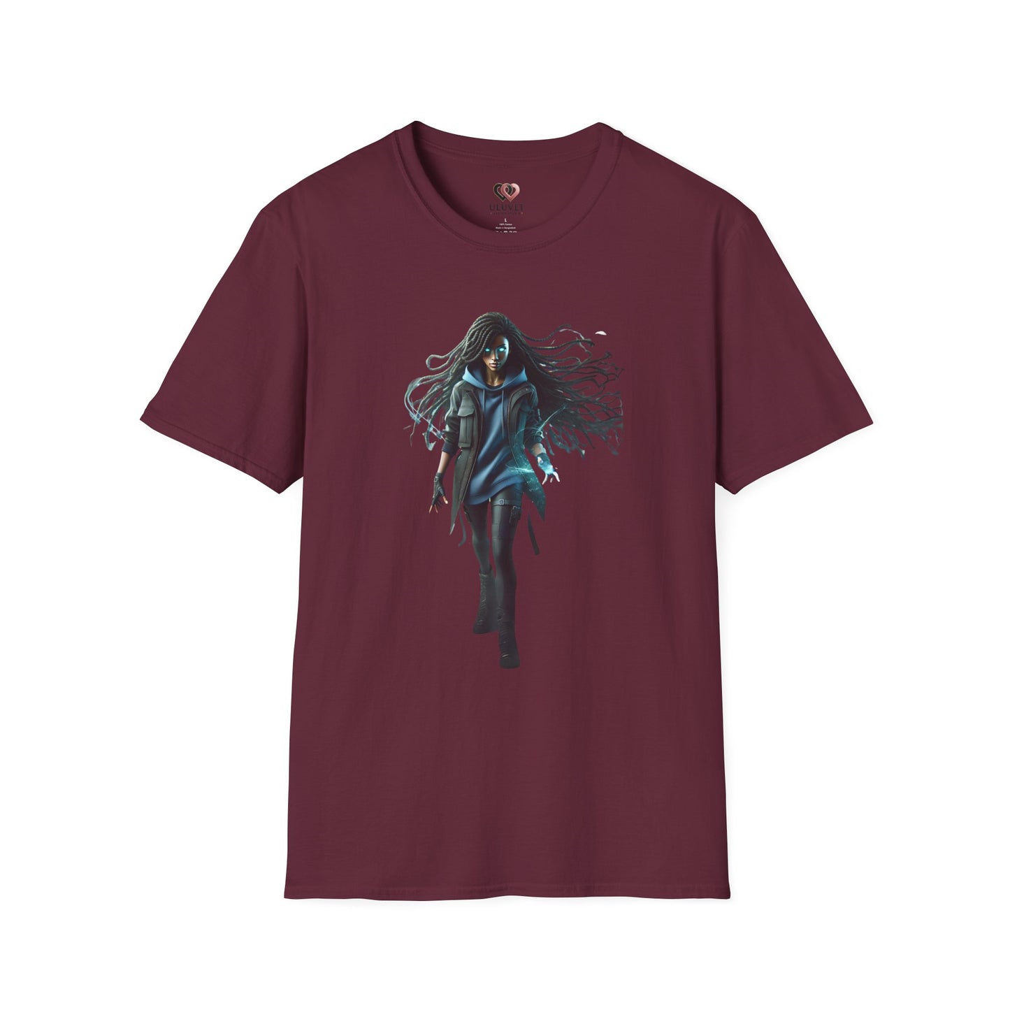 Mystical Girl Unisex Softstyle T-Shirt, Fantasy Tee, Gift for Her, Unique Graphic Tee, Cool Casual Wear, Birthday Gift, Halloween Costume