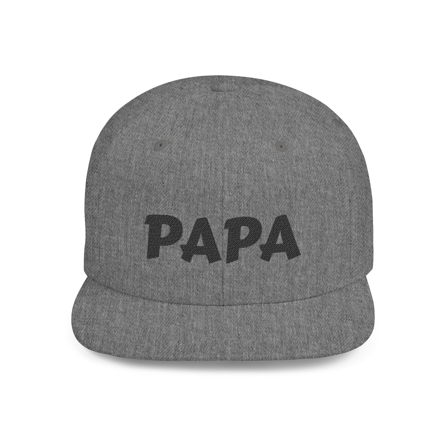 Custom 'Papa' Flat Bill Snapback Hat | Trendy Dad Cap, Gift for Father's Day, Birthday, Casual Wear, Everyday Style