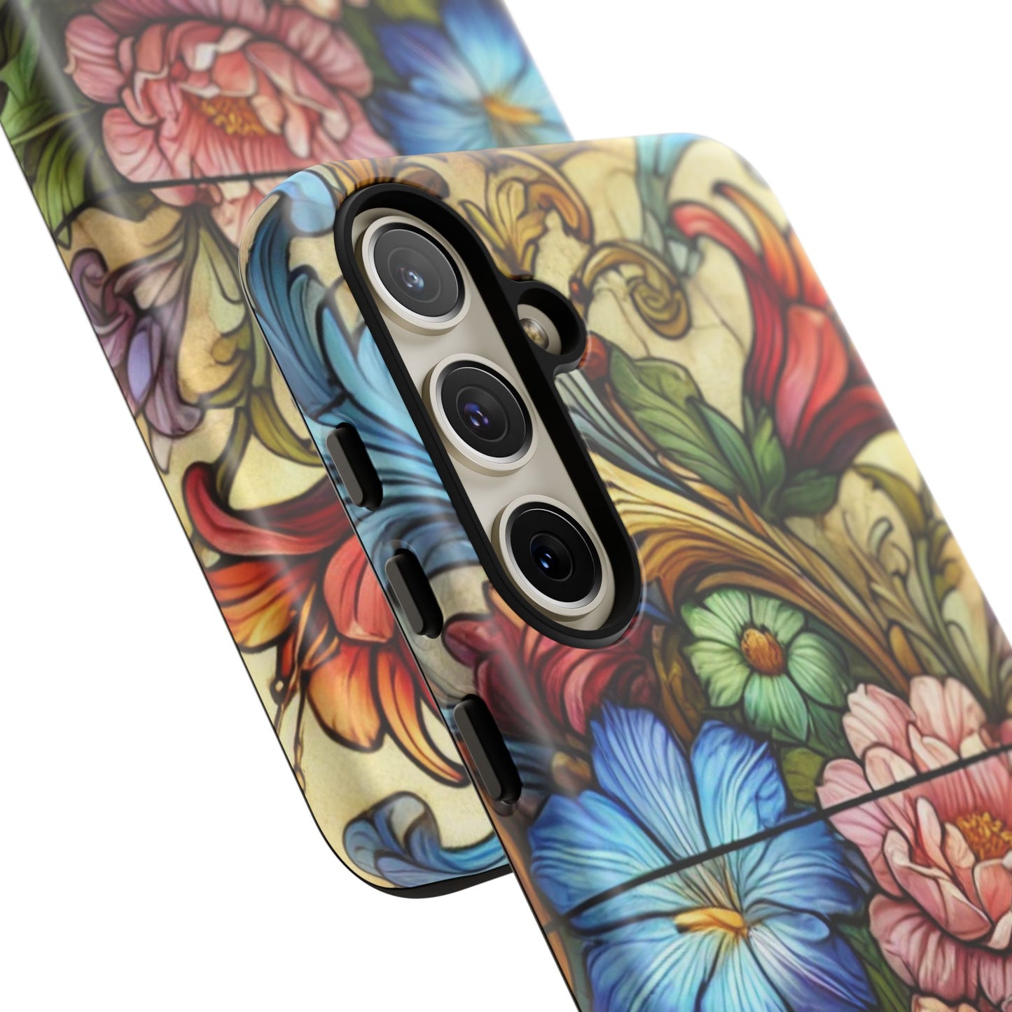 Floral Phone Case, Tough Cases with Colorful Floral Design, Gift for Her, Elegant Phone Cover, Spring Vibes, Unique Design