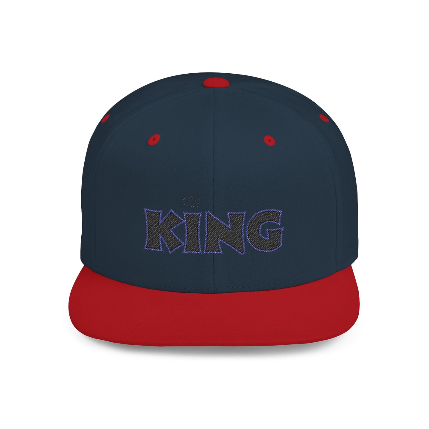 King Flat Bill Snapback Hat, Trendy Cap for Men, Streetwear Fashion, Gift for Him, Birthday or Father's Day Present