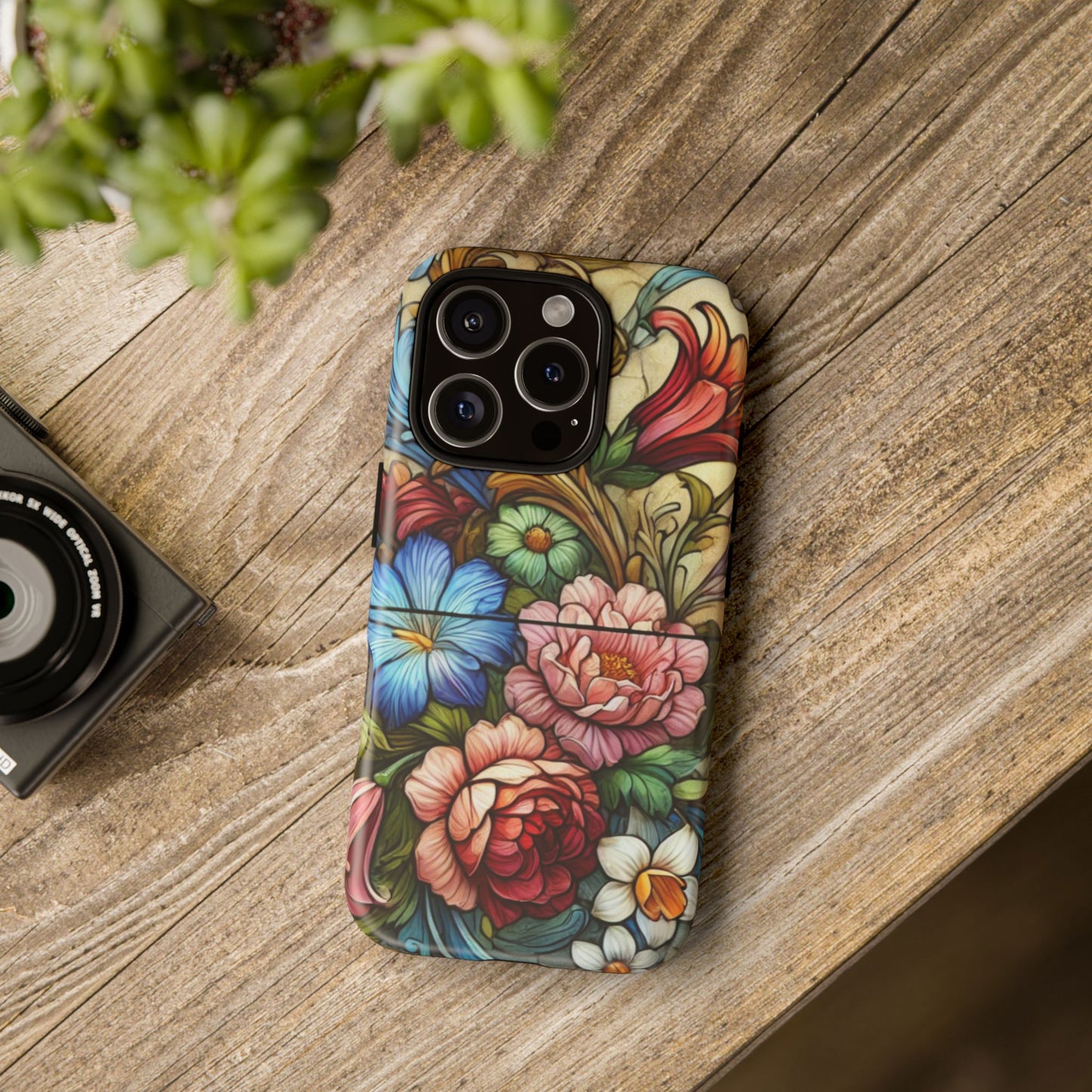 Floral Phone Case, Tough Cases with Colorful Floral Design, Gift for Her, Elegant Phone Cover, Spring Vibes, Unique Design
