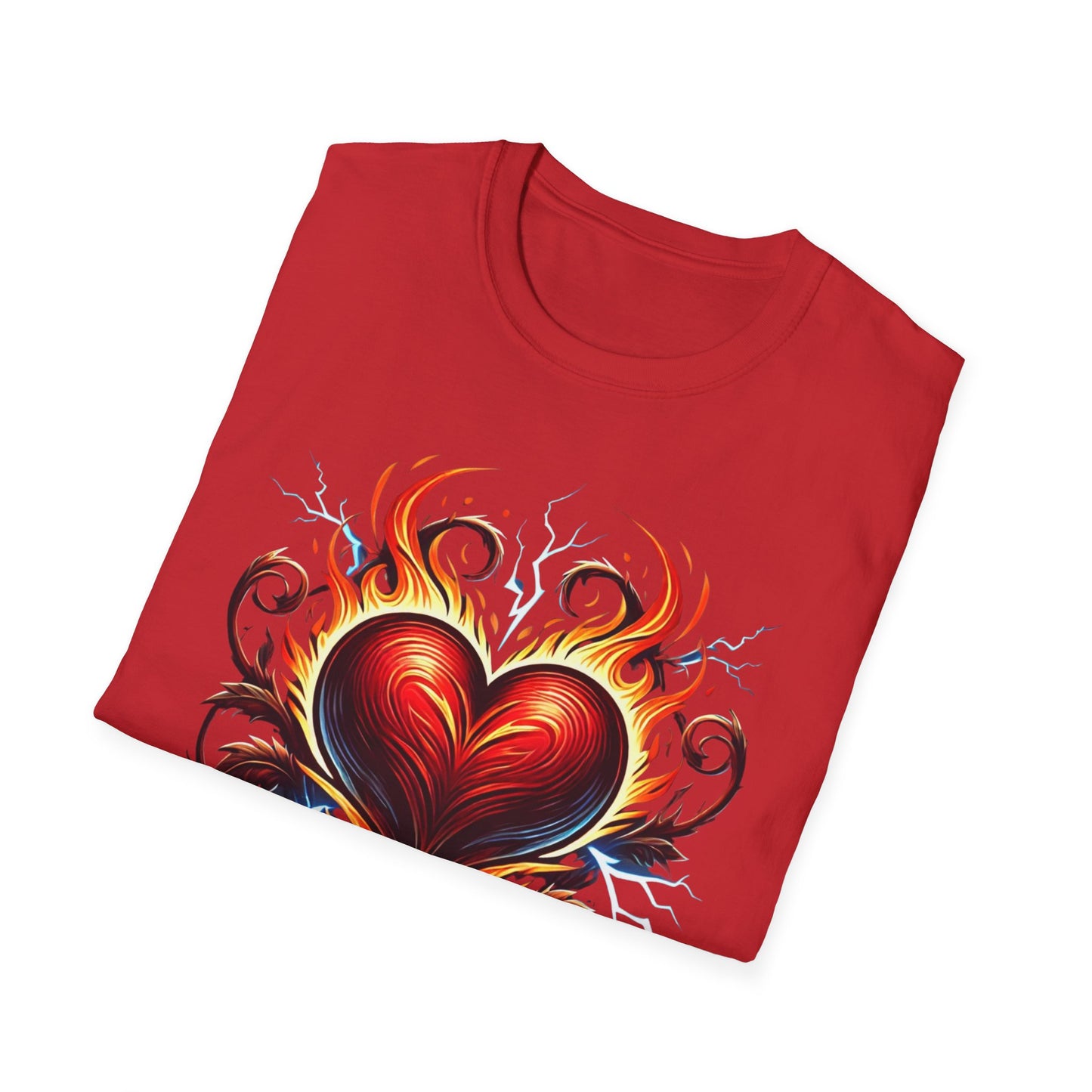 Artistic Heart Graphic Unisex Softstyle T-Shirt | Casual Wear, Gift for Valentine's Day, Art Lovers, Graphic Tee, Unique Design