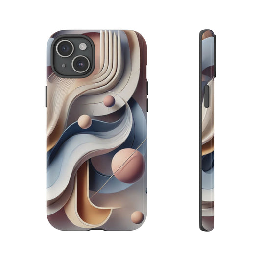 Abstract Phone Case, Art-Inspired Tough Cases, Unique Gift for Art Lovers, Stylish Accessory, Geometric Design, Modern Aesthetic