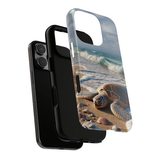 Ocean Turtle Phone Case | Tough Cases for Beach Lovers, Ocean-Themed Gift, Sea Turtle Protector, Coastal Decor, Nature Enthusiasts