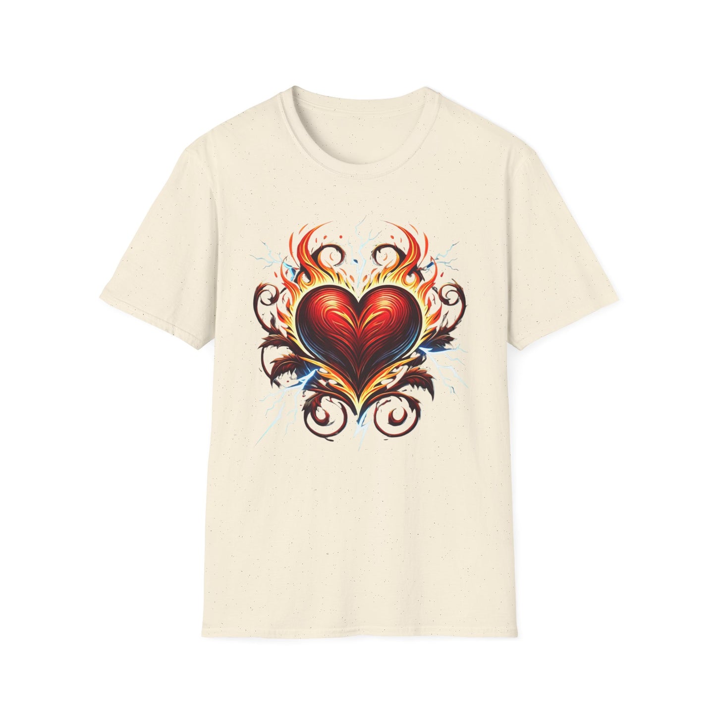 Artistic Heart Graphic Unisex Softstyle T-Shirt | Casual Wear, Gift for Valentine's Day, Art Lovers, Graphic Tee, Unique Design