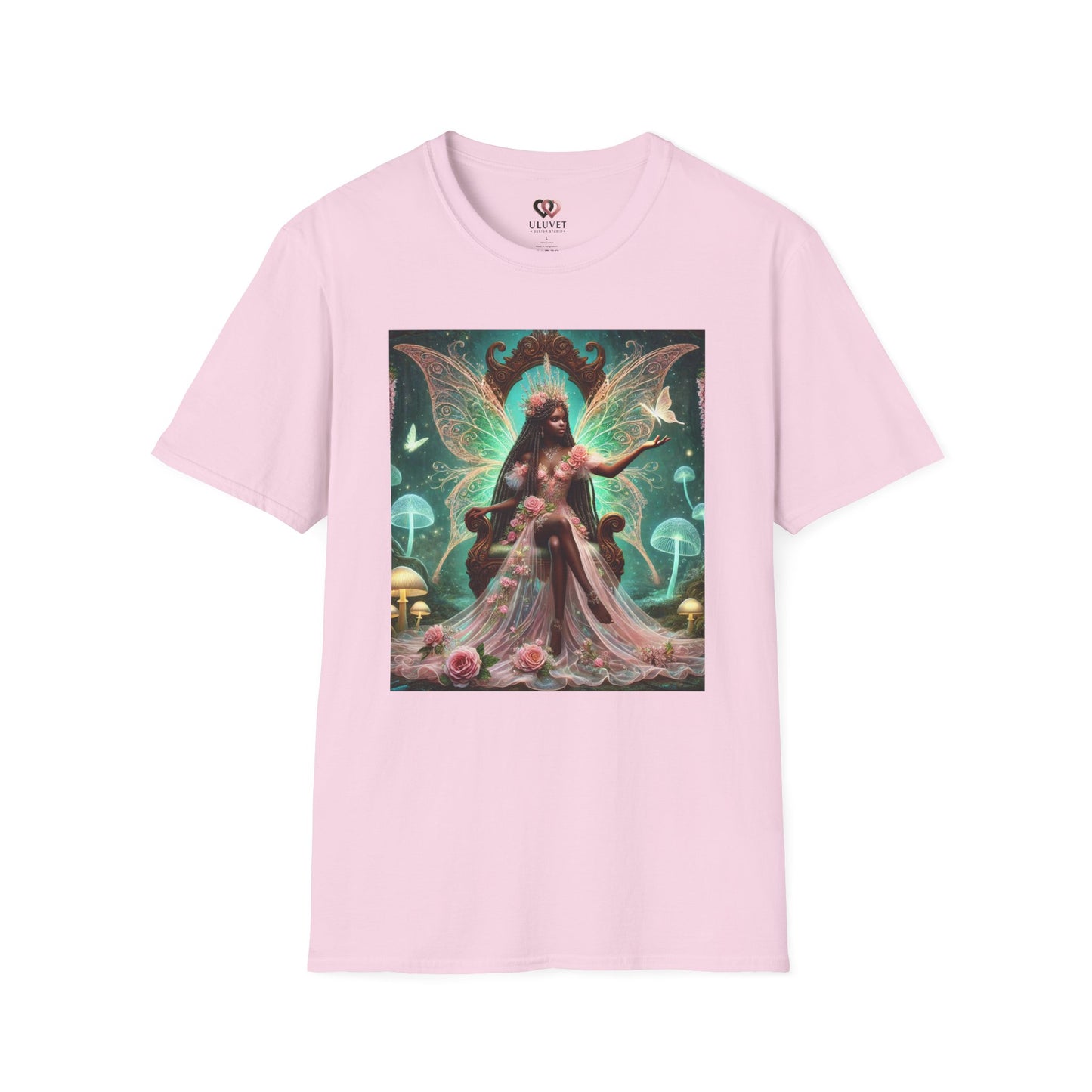 Fairy Garden Unisex Softstyle T-Shirt, Fantasy Tee, Gift for Nature Lovers, Fairy Art T-Shirt, Magical Apparel, Cosplay Top