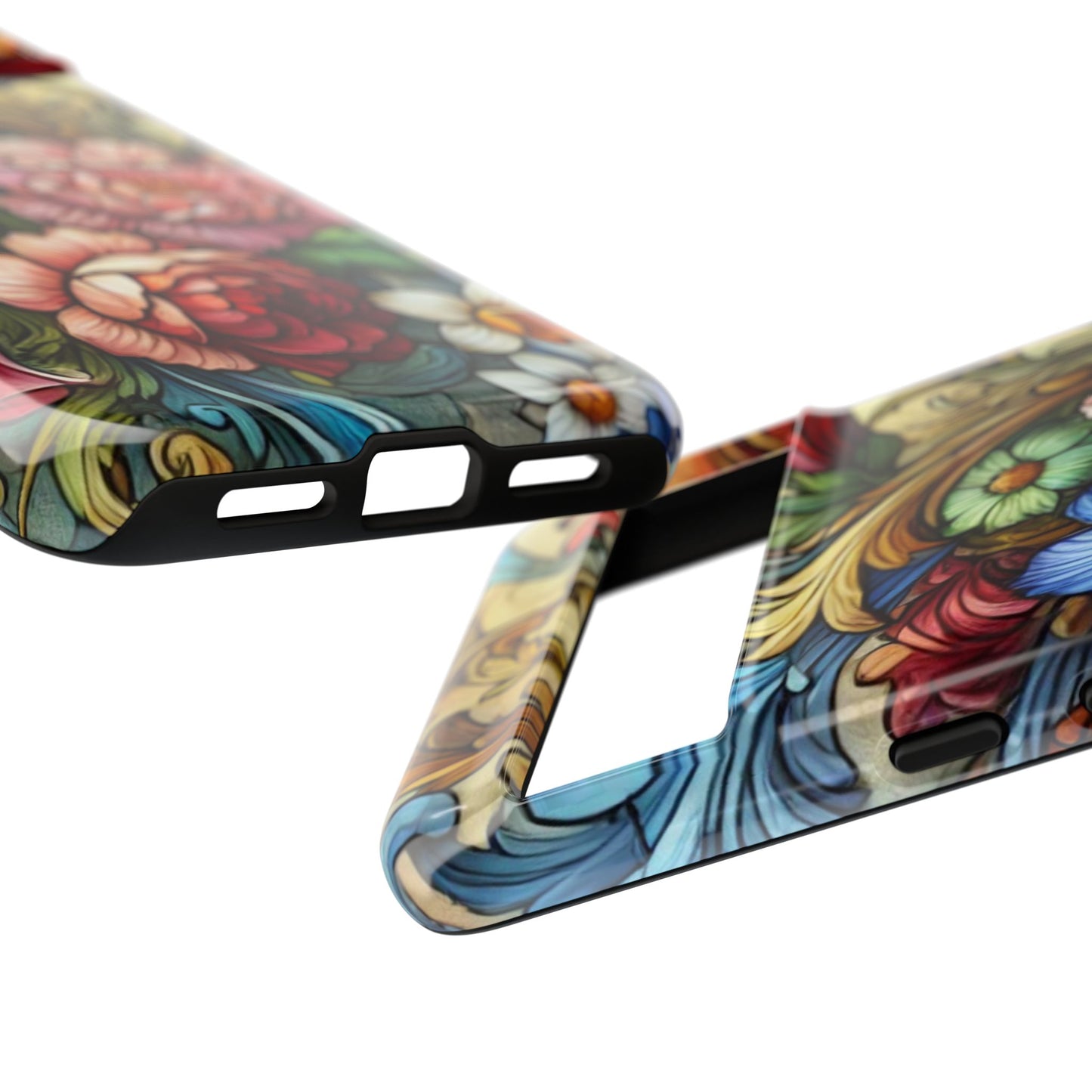 Floral Phone Case, Tough Cases with Colorful Floral Design, Gift for Her, Elegant Phone Cover, Spring Vibes, Unique Design