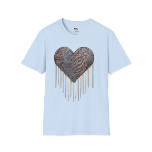 Heartfelt Fingerprint T-Shirt – Perfect for Gift Giving, Casual Wear, Couples, Anniversaries, Loved Ones