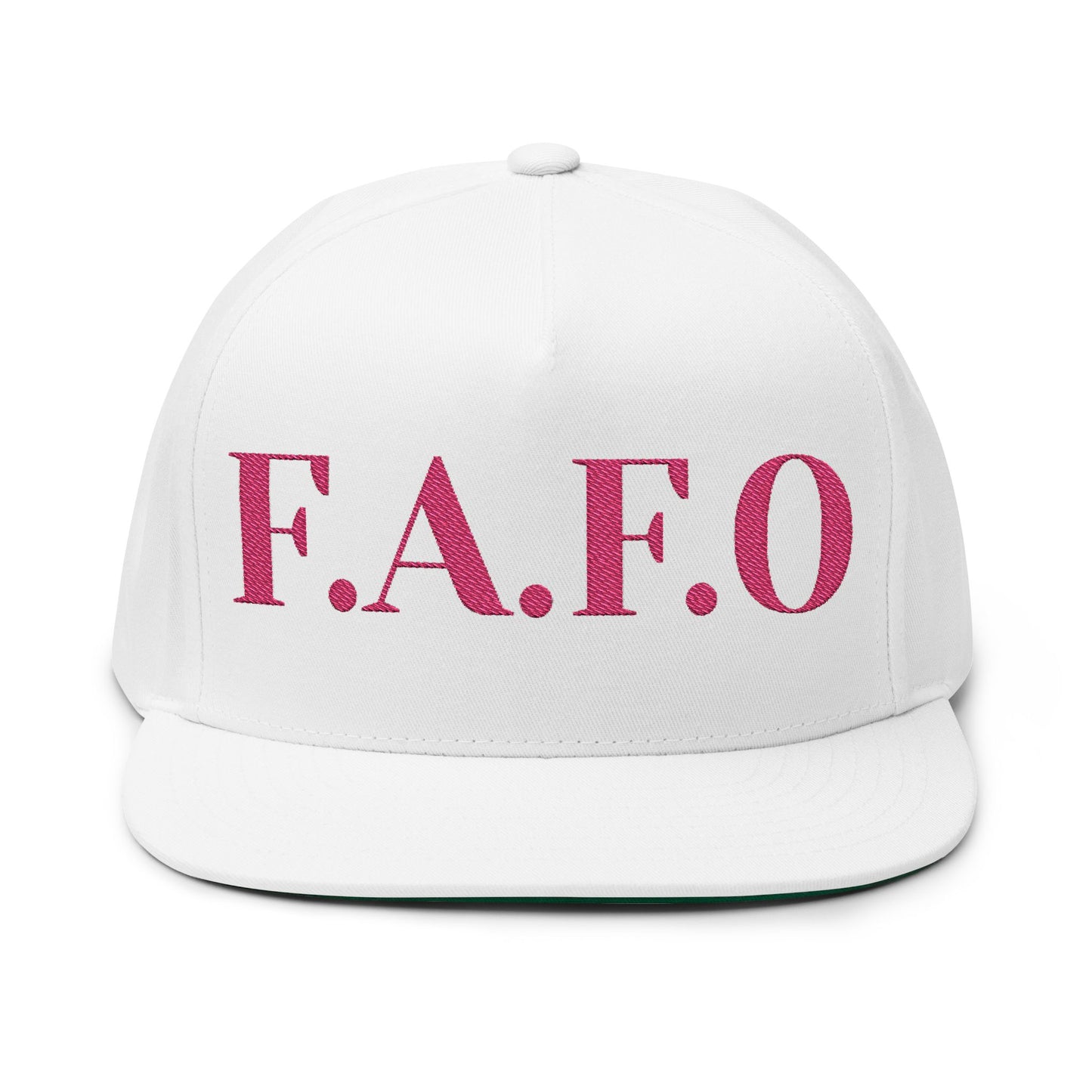 Stylish Embroidered Flat Bill Cap - F.A.F.O. Hat, Trendy Apparel, Gift for Him/Her, Casual Accessories, Summer Fashion