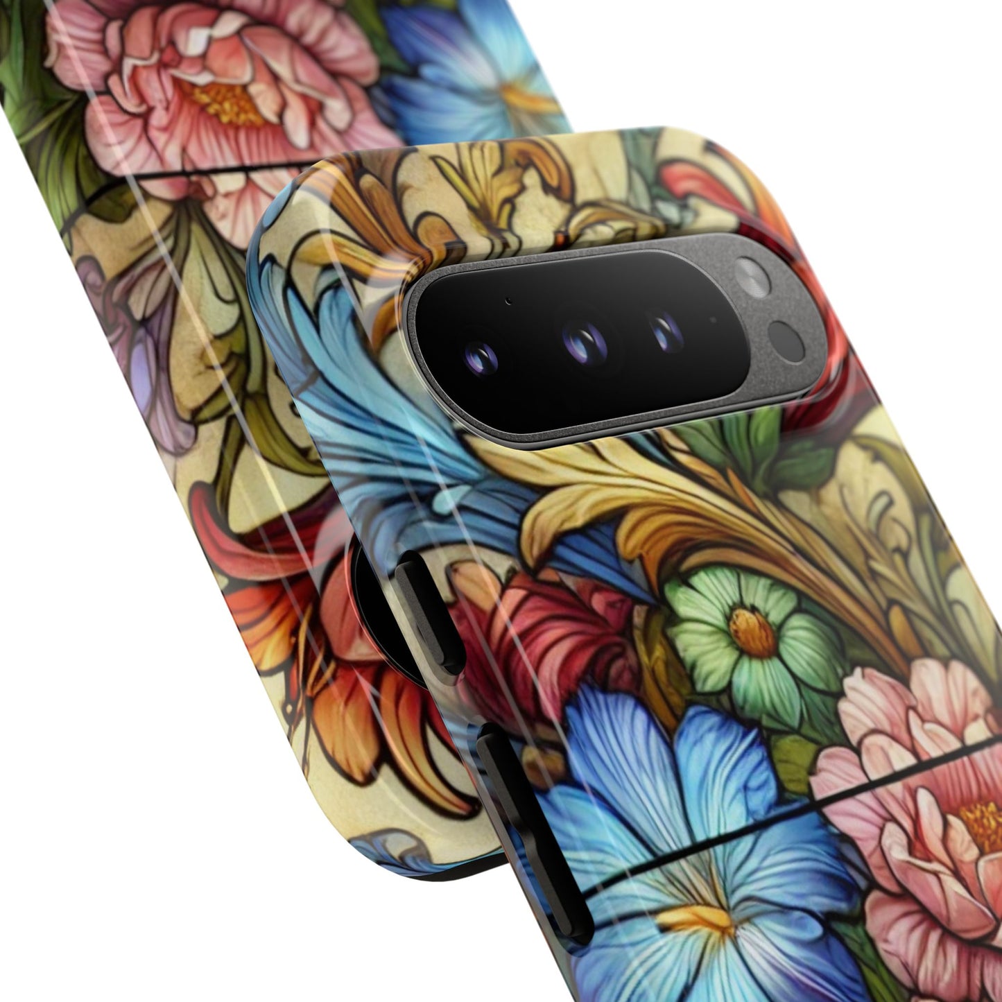 Floral Phone Case, Tough Cases with Colorful Floral Design, Gift for Her, Elegant Phone Cover, Spring Vibes, Unique Design