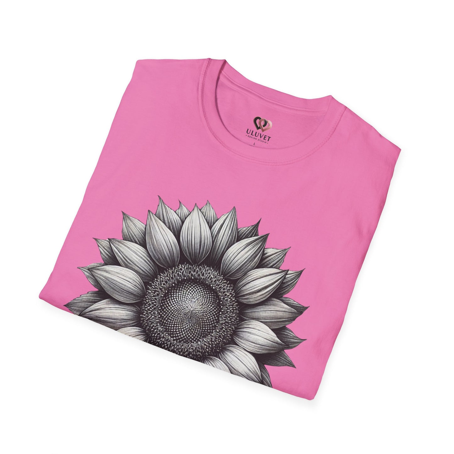 Sunflower Unisex Softstyle T-Shirt, Floral Graphic Tee, Plant Lover Gift, Casual Wear, Summer Style, Nature Enthusiast Apparel