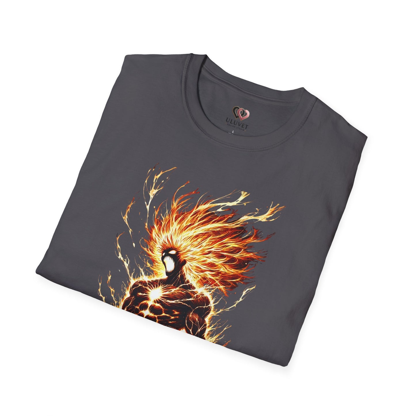 Fire Anime Unisex Softstyle T-Shirt