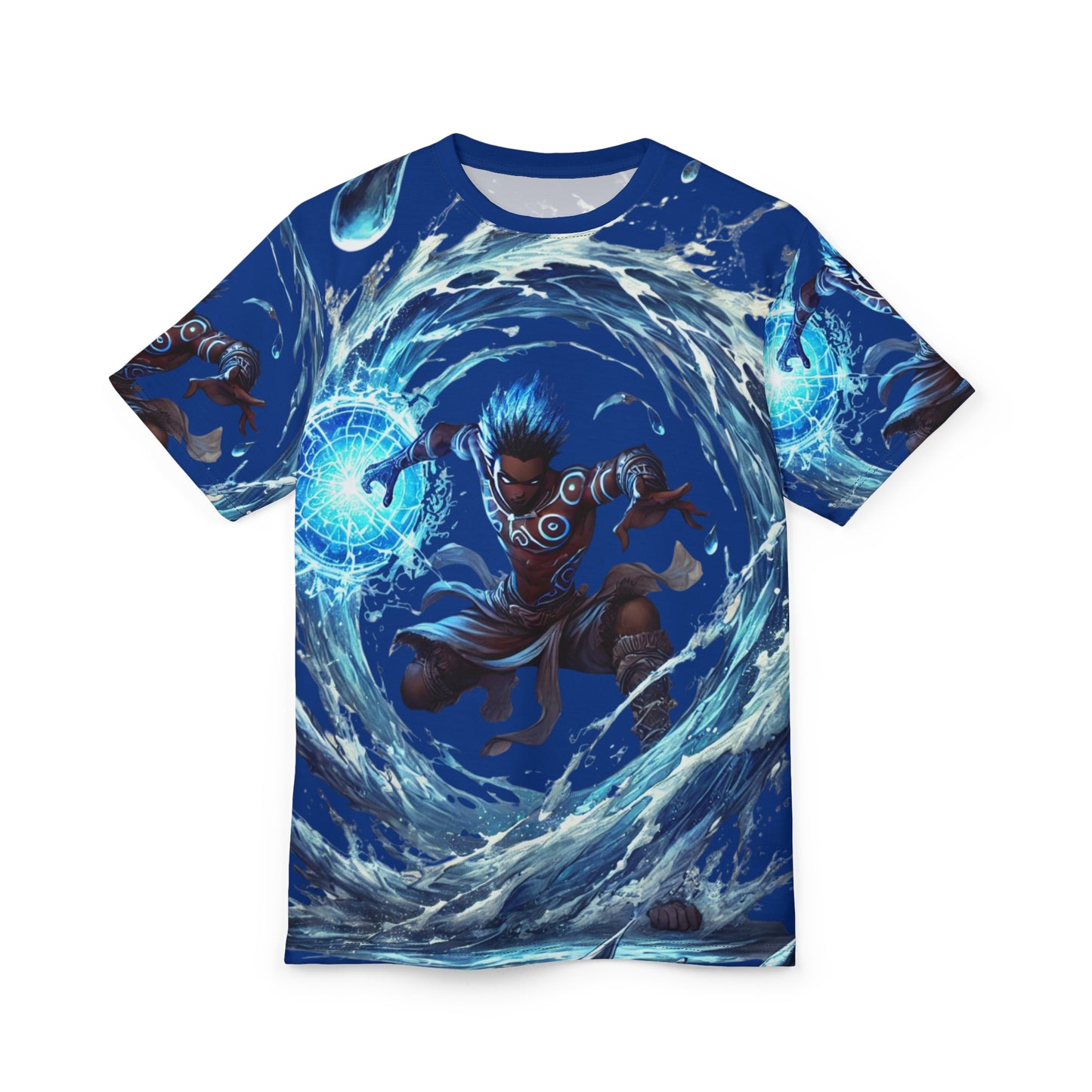 Water Mage All-Over Print Tee — Elemental Sorcerer Graphic Shirt