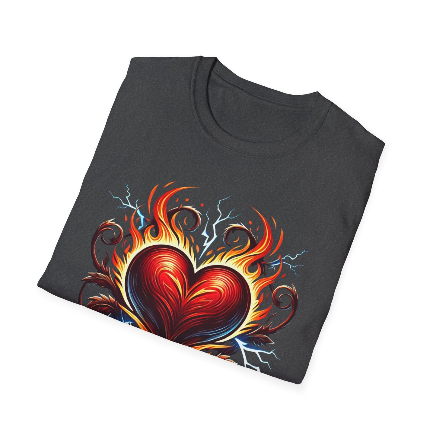 Artistic Heart Graphic Unisex Softstyle T-Shirt | Casual Wear, Gift for Valentine's Day, Art Lovers, Graphic Tee, Unique Design