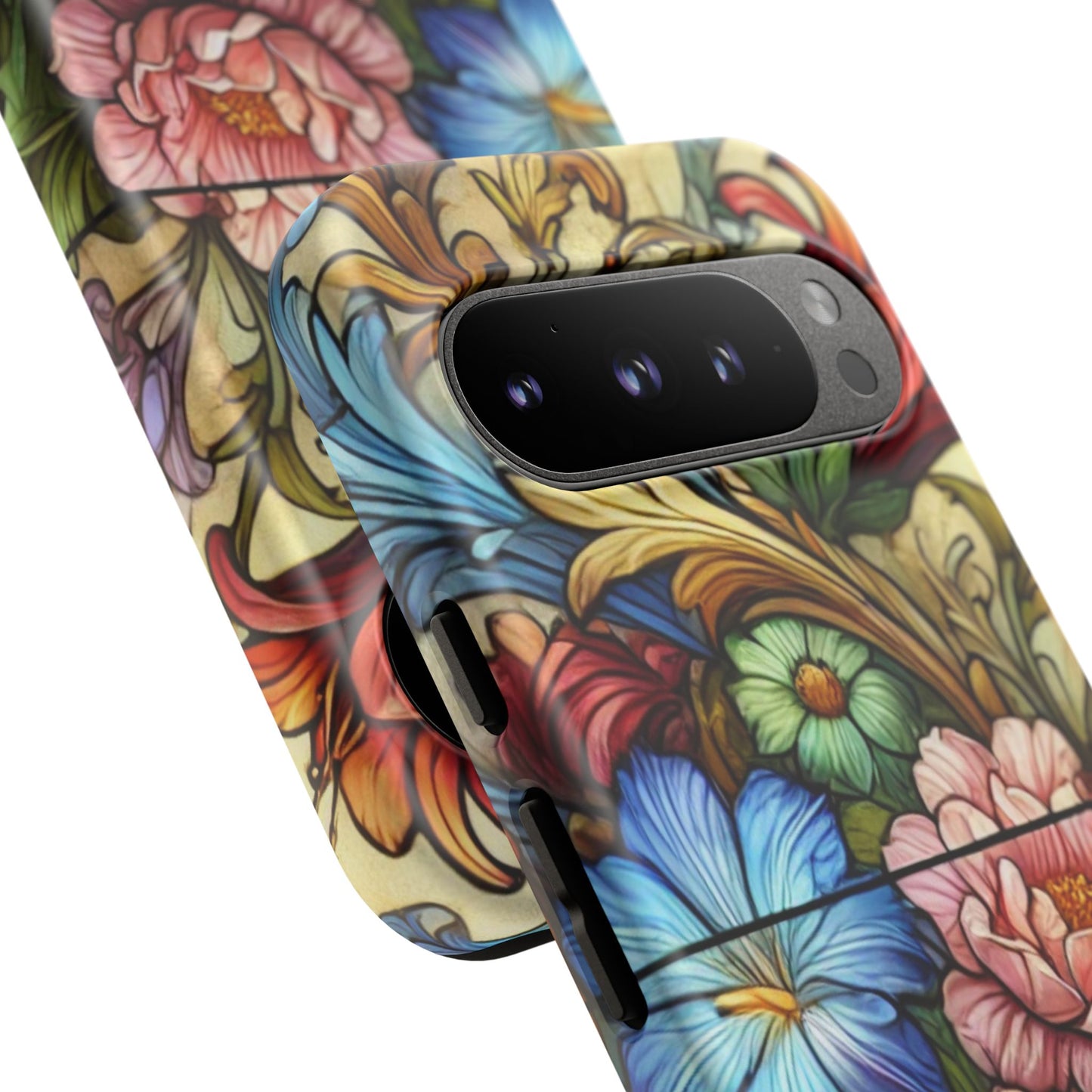 Floral Phone Case, Tough Cases with Colorful Floral Design, Gift for Her, Elegant Phone Cover, Spring Vibes, Unique Design