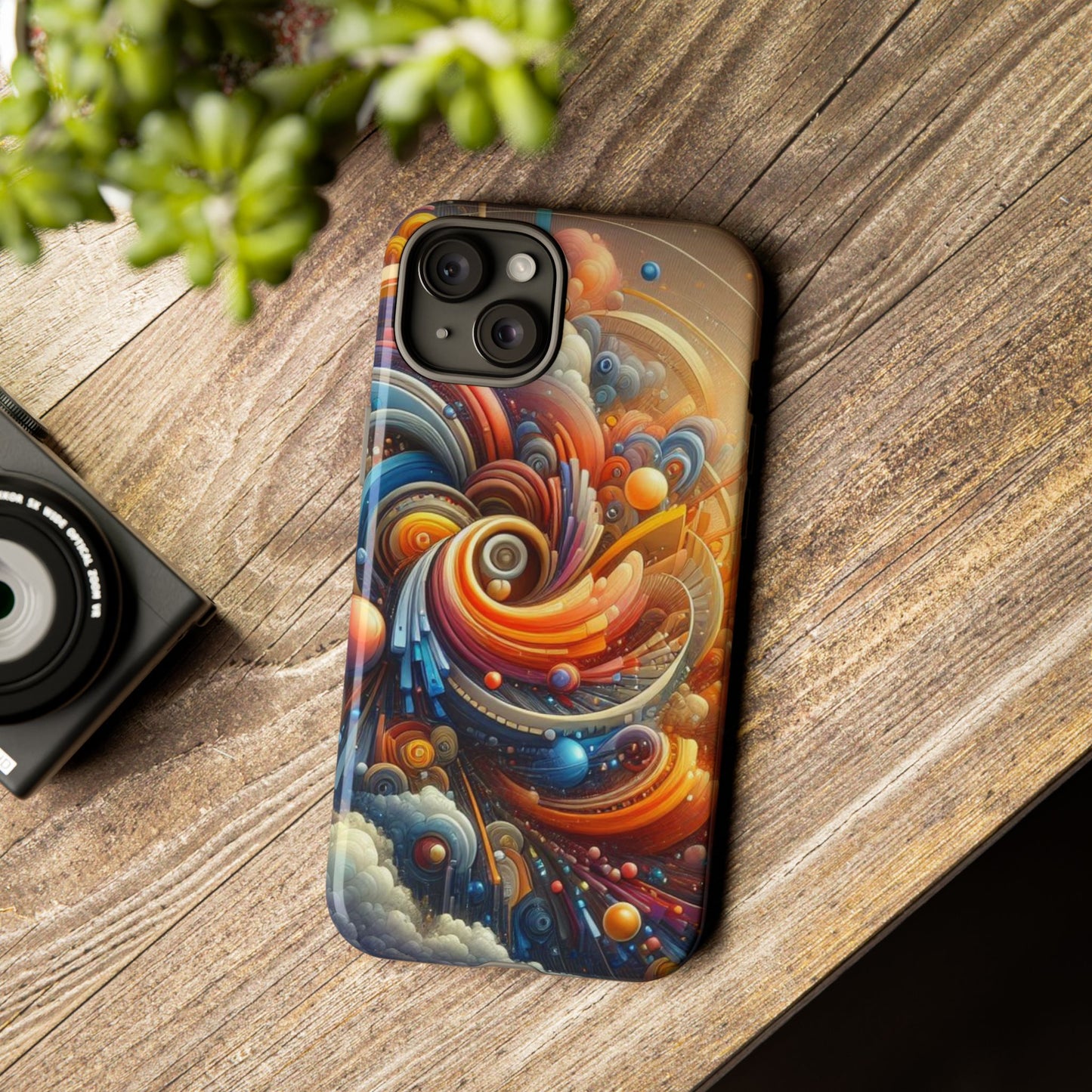 Vibrant Abstract Phone Case, Artistic Cell Phone Cover, Colorful Smartphone Protector, Unique Gift for Art Lovers, Stylish Tech Accessory