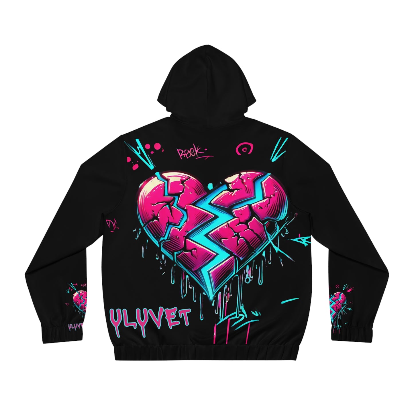 Artistic Heart Print Hoodie for Creative Souls, Streetwear, Casual Wear, Gift for Art Lovers, Unique Fashion
