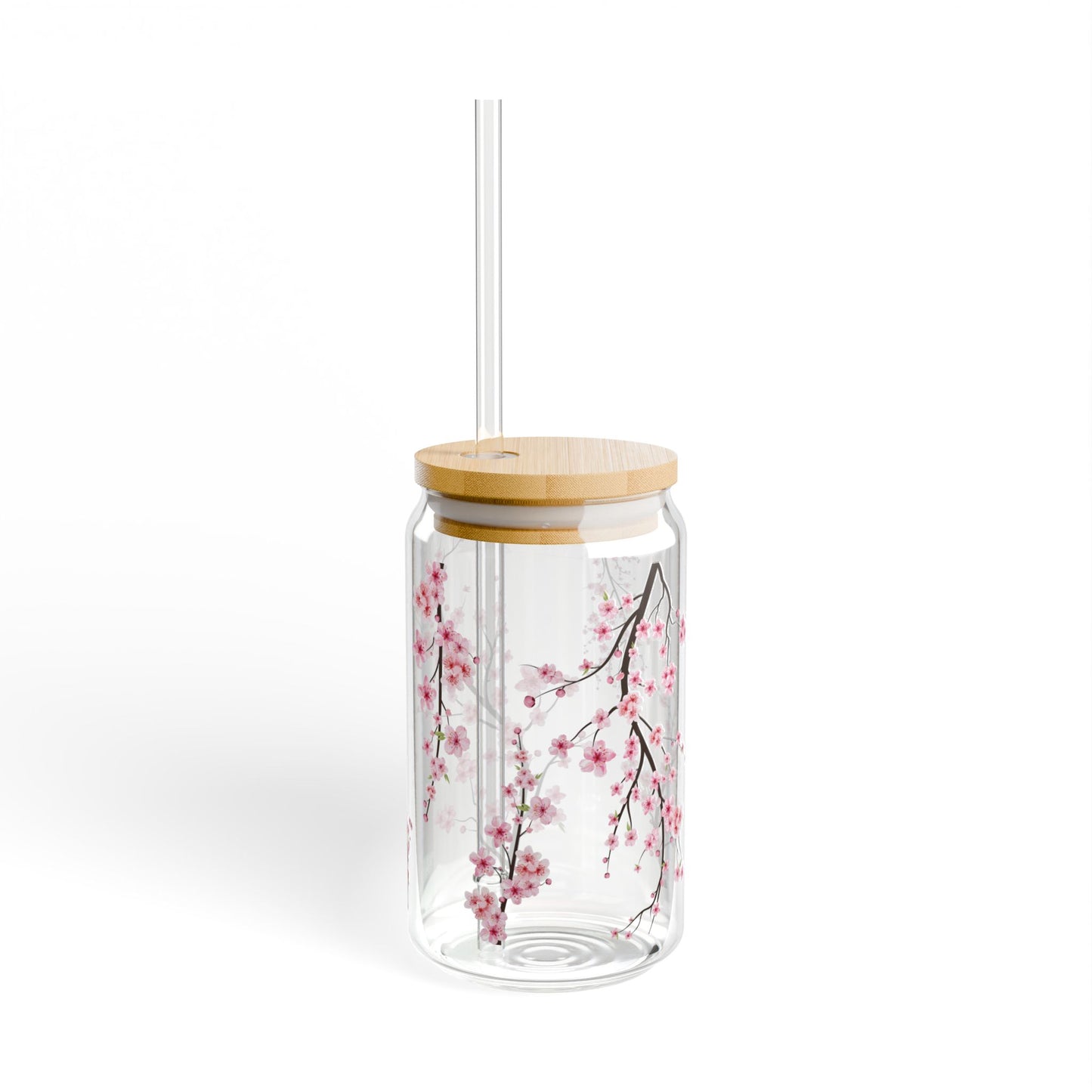 Floral Sipper Glass, Cherry Blossom Drinkware, Perfect for Everyday Use, Eco-friendly Gift, Elegant Kitchen Accent, Summer Parties, [...]