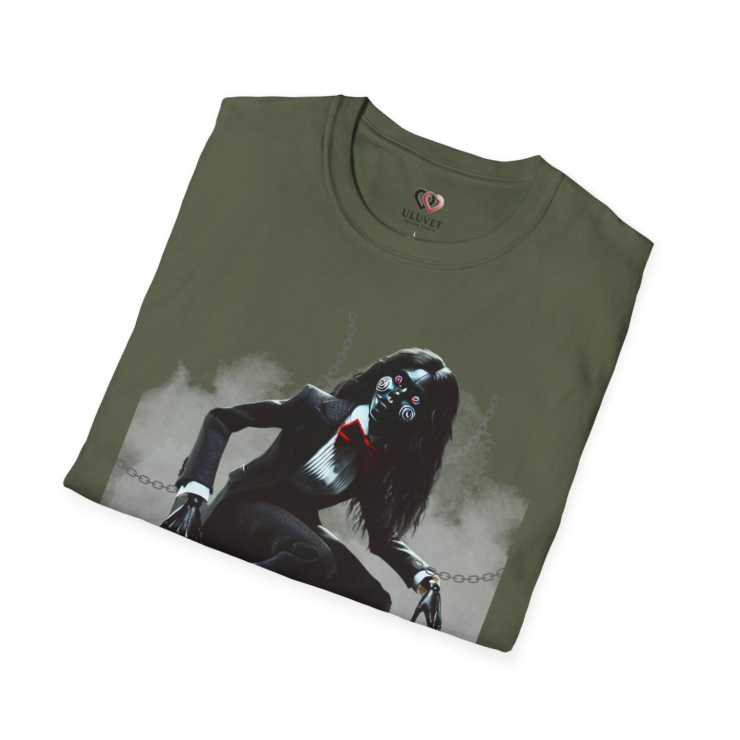 The Marionette Unisex Softstyle T-Shirt | Spooky Halloween Tee, Horror Clothing, Unique Graphic Shirt, Gift for Horror Lovers