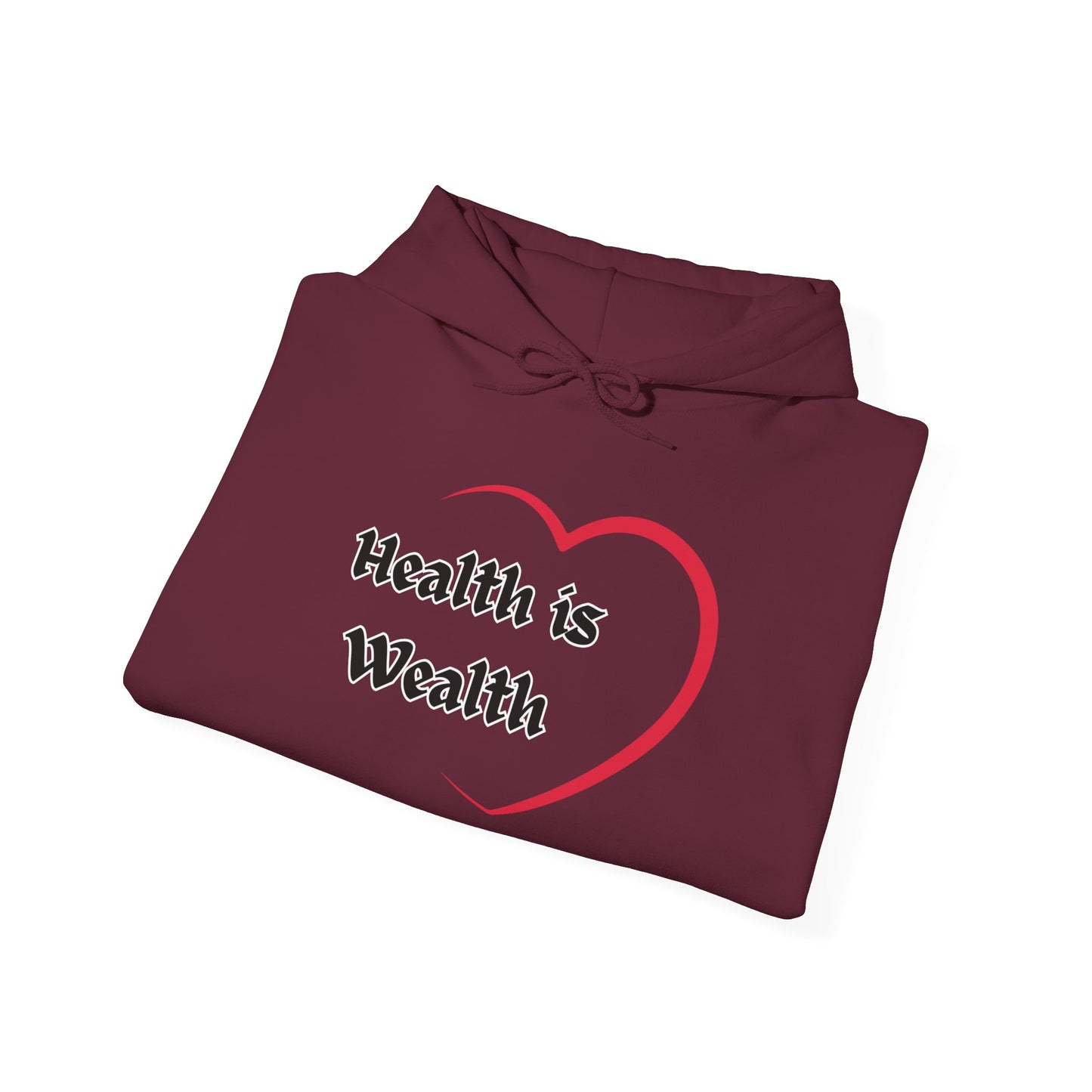 Health is Wealth Hoodie, Motivational Sweatshirt, Unisex Pullover, Fitness Gift, Cozy Lounge Wear