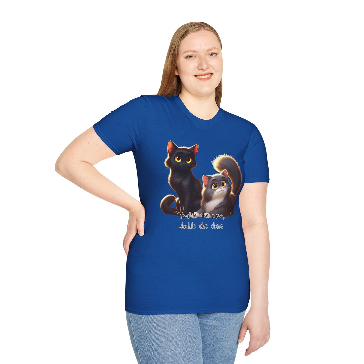 Cute Cat Chaos Unisex T-Shirt, Pet Lover Gift, Funny Cat Shirt, Cat Mom Apparel, Animal Lover Tee