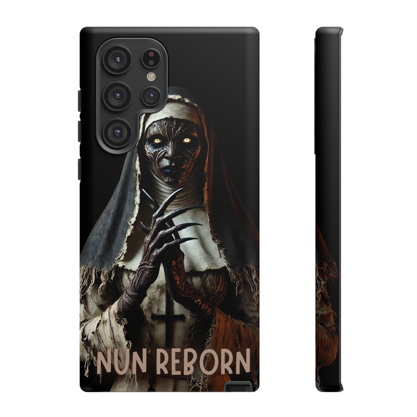 Spooky Phone Case - Nun Reborn Design, Horror Lover Gift, Unique Mobile Cover, Halloween Accessory, Gothic Style, Phone Protection