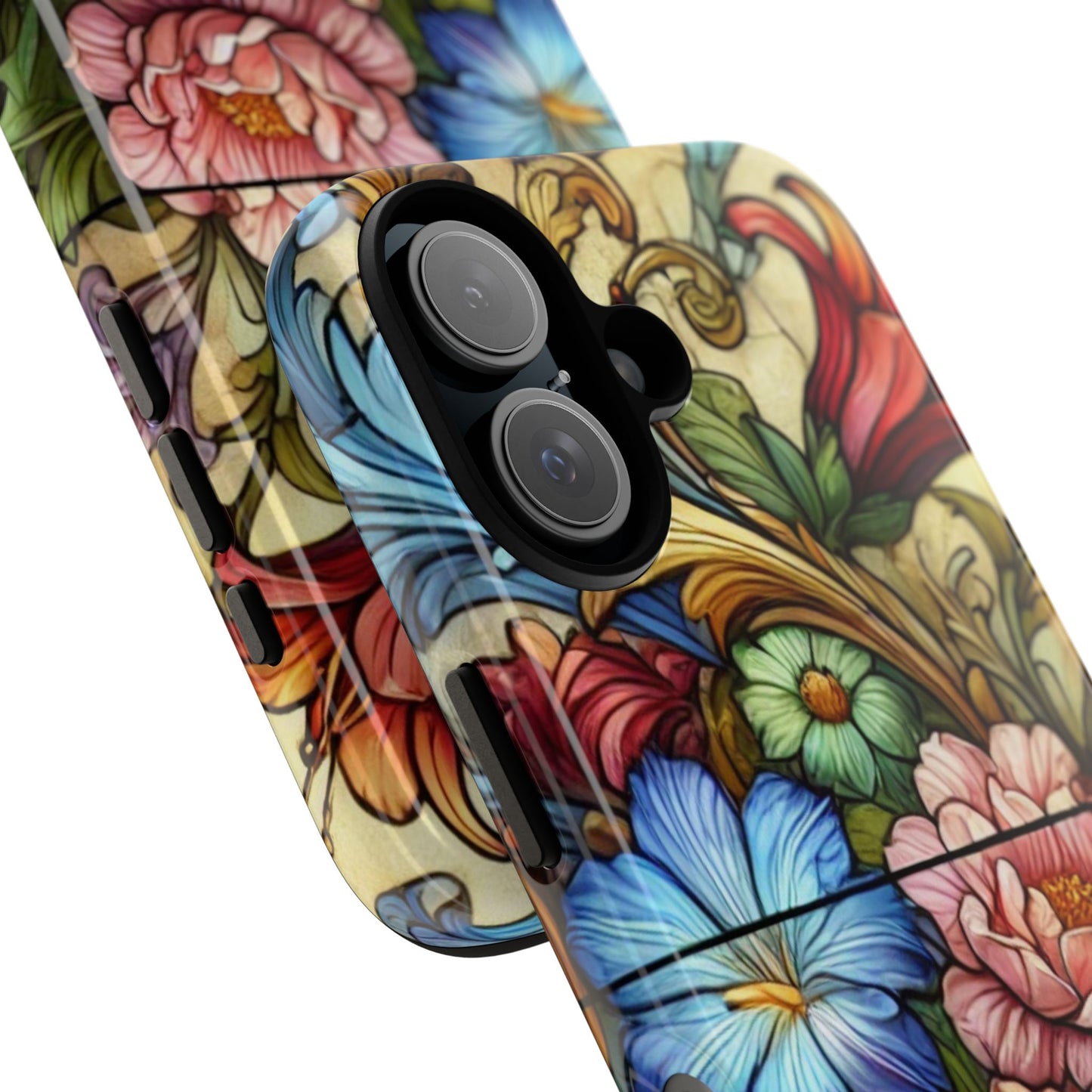 Floral Phone Case, Tough Cases with Colorful Floral Design, Gift for Her, Elegant Phone Cover, Spring Vibes, Unique Design