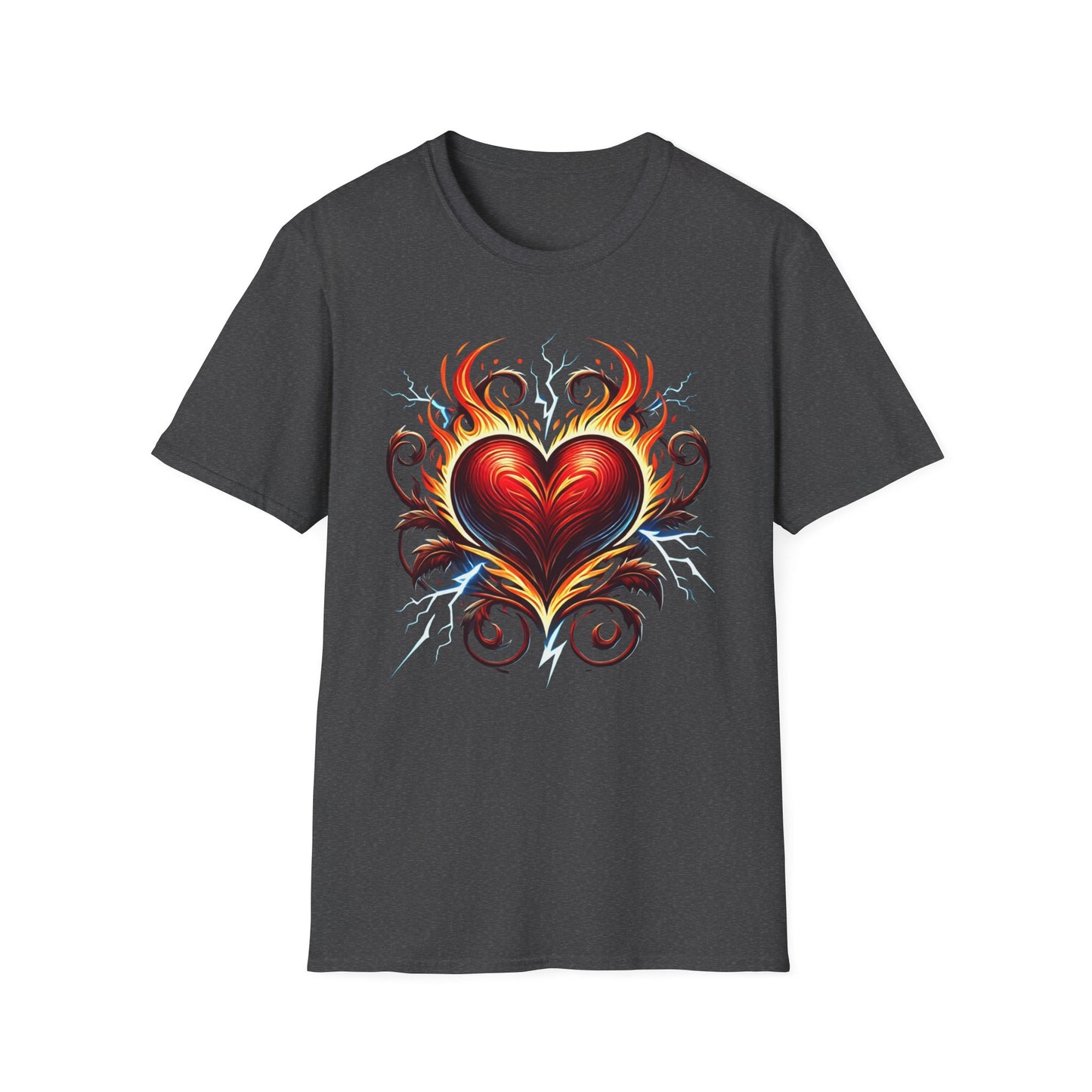 Artistic Heart Graphic Unisex Softstyle T-Shirt | Casual Wear, Gift for Valentine's Day, Art Lovers, Graphic Tee, Unique Design