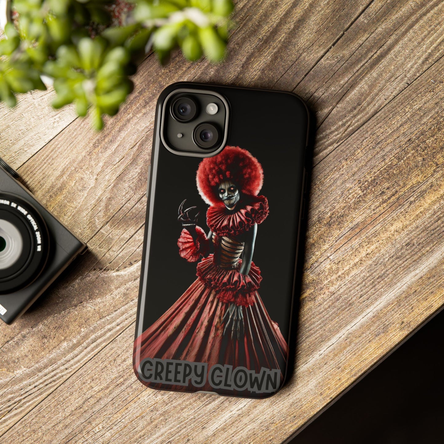 Creepy Clown Phone Case, Unique Phone Cover, Halloween Decor, Funny Gift for Clown Lovers, Scary Accessories