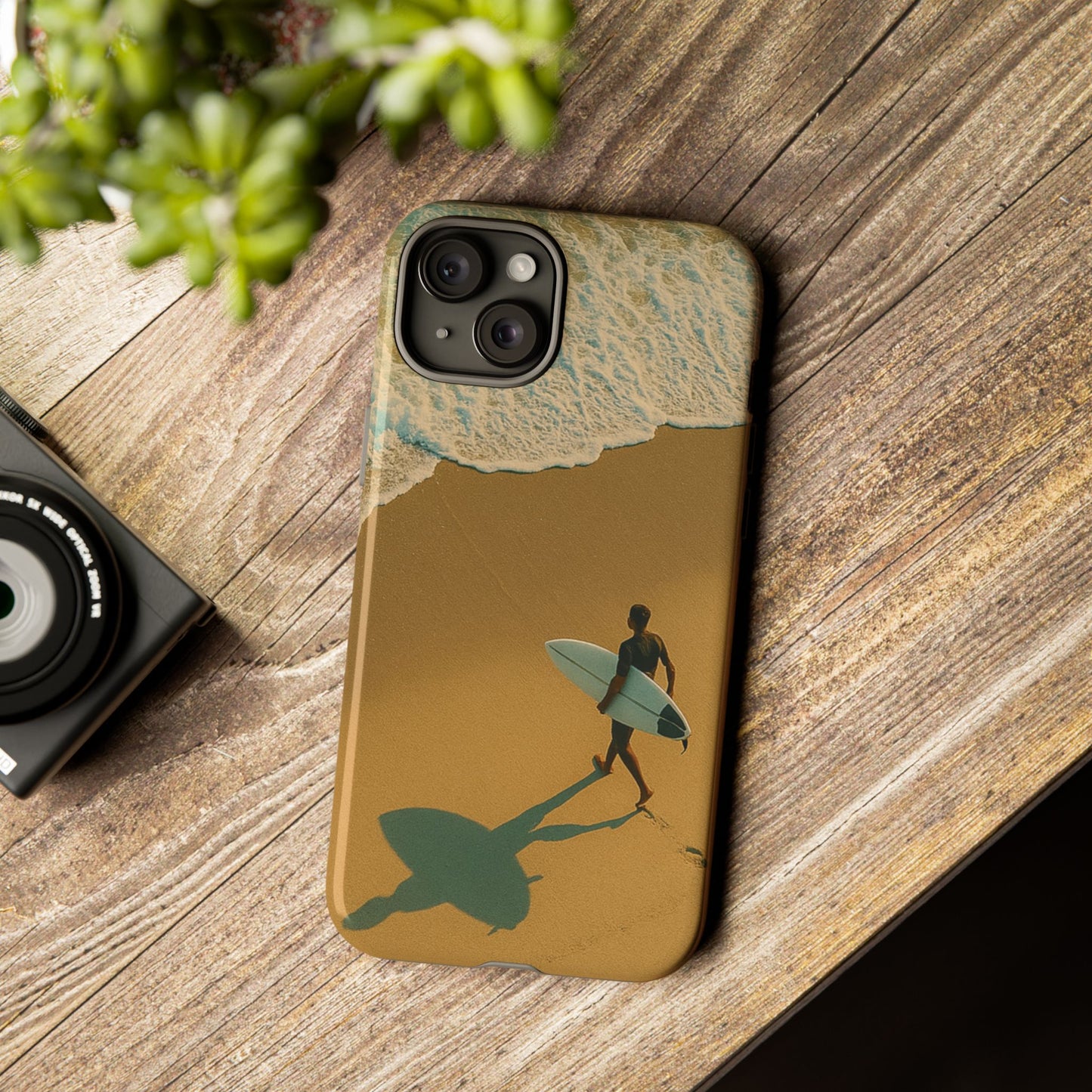 Surfing Phone Case, Coastal Vibe Smartphone Cover, Ocean Lover Gift, Beach Themed Accessory, Summer Essentials