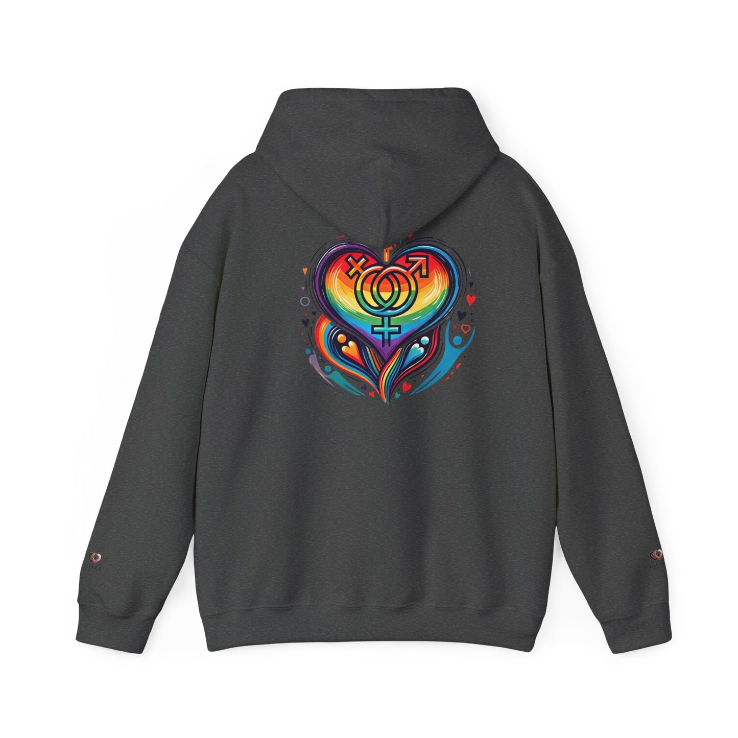 Pride Heart Hoodie, Rainbow Sweatshirt, LGBTQ+ Apparel, Unisex Pullover, Gift for Pride Month