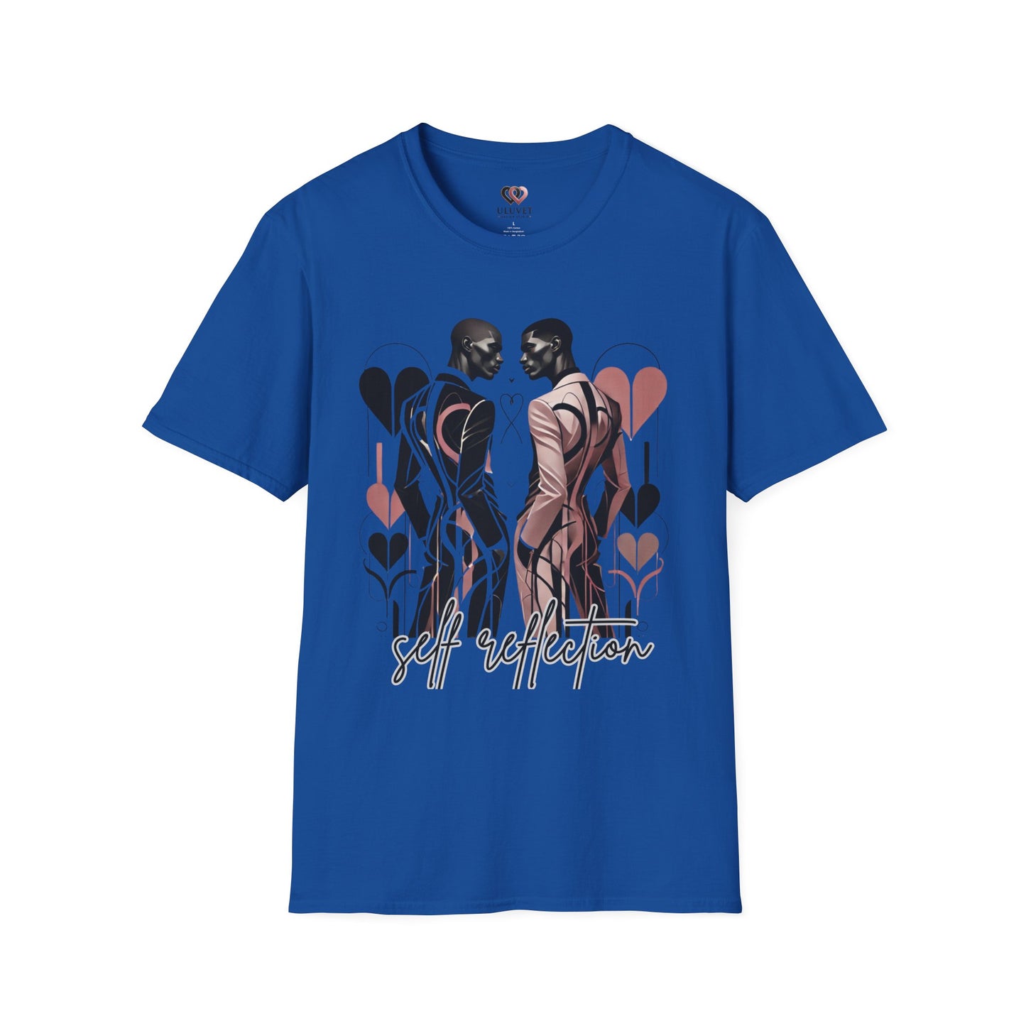 Self-Reflection Unisex Softstyle T-Shirt, Artistic Graphic Tee, Gift for Artists, Casual Everyday Wear, Love Yourself Shirt