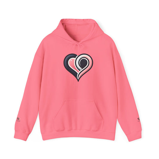 Cozy Heart Design Unisex Hoodie, Perfect for Valentine's Day, Gift for Couples, Love Apparel, Casual Comfort, Everyday Wear