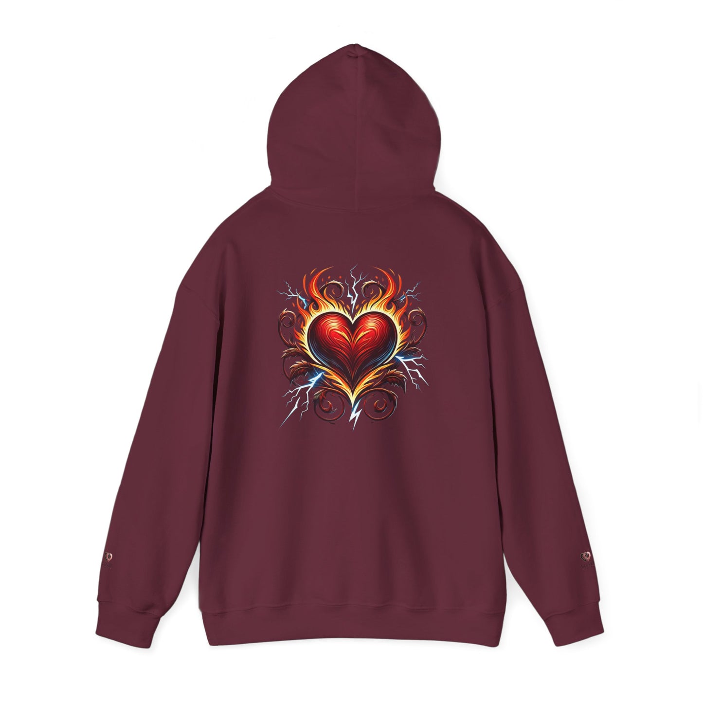 Heart Flame Unisex Hoodie | Cozy Sweatshirt for Love, Valentine's Day Gift, Casual Wear, Trendy Fashion, Gift for Her