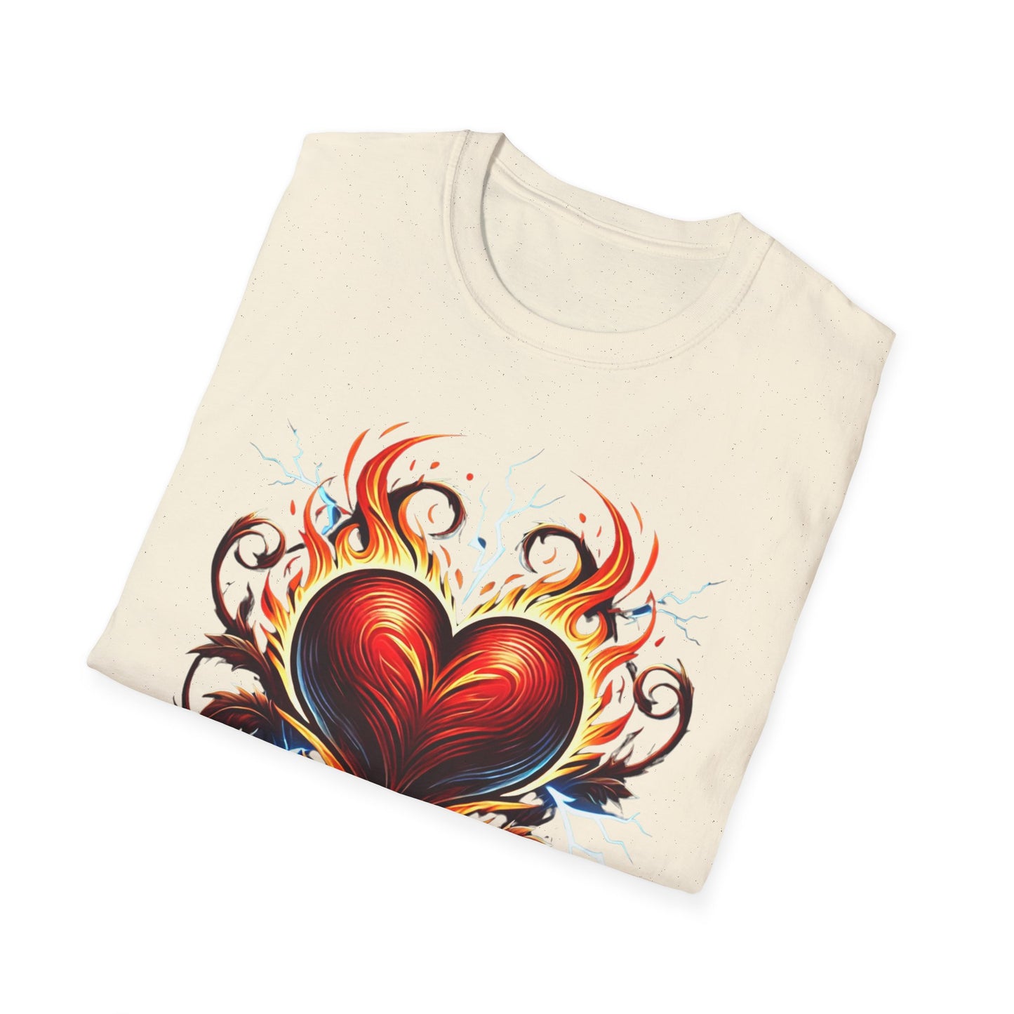 Artistic Heart Graphic Unisex Softstyle T-Shirt | Casual Wear, Gift for Valentine's Day, Art Lovers, Graphic Tee, Unique Design