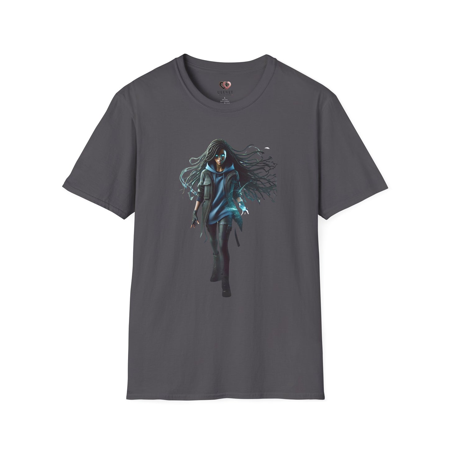 Mystical Girl Unisex Softstyle T-Shirt, Fantasy Tee, Gift for Her, Unique Graphic Tee, Cool Casual Wear, Birthday Gift, Halloween Costume