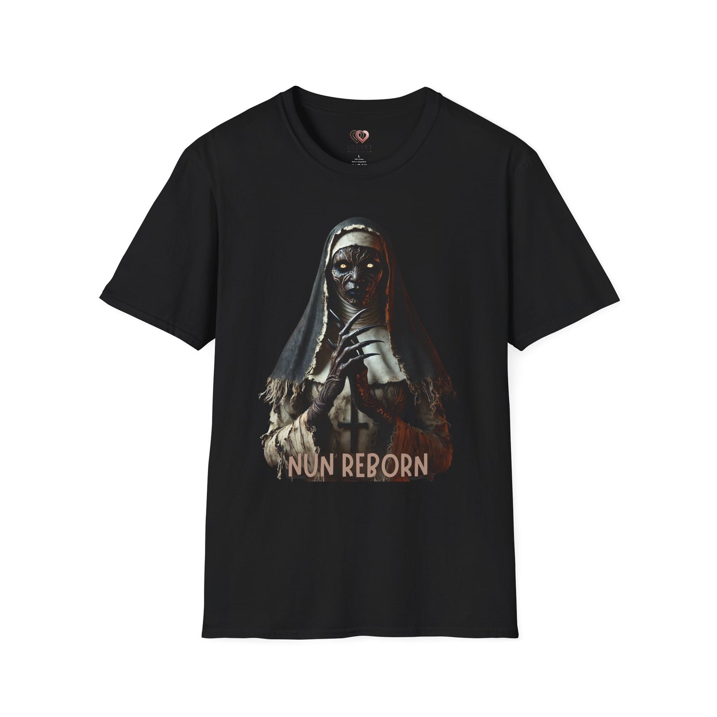 Nun Reborn Graphic T-Shirt, Unisex Tee, Gothic Apparel, Horror Fan Gift, Spooky Fashion, Halloween Wear, Unique Statement Shirt