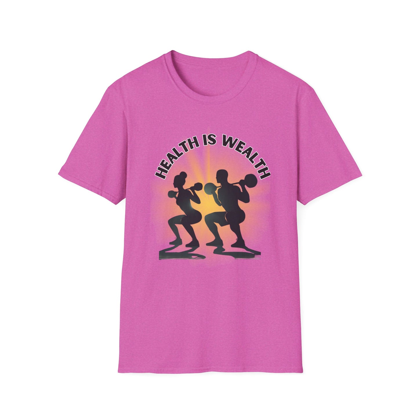 Health is Wealth Unisex T-Shirt | Motivational Workout Tee, Fitness Apparel, Gym Shirt, Gift for Health Enthusiasts