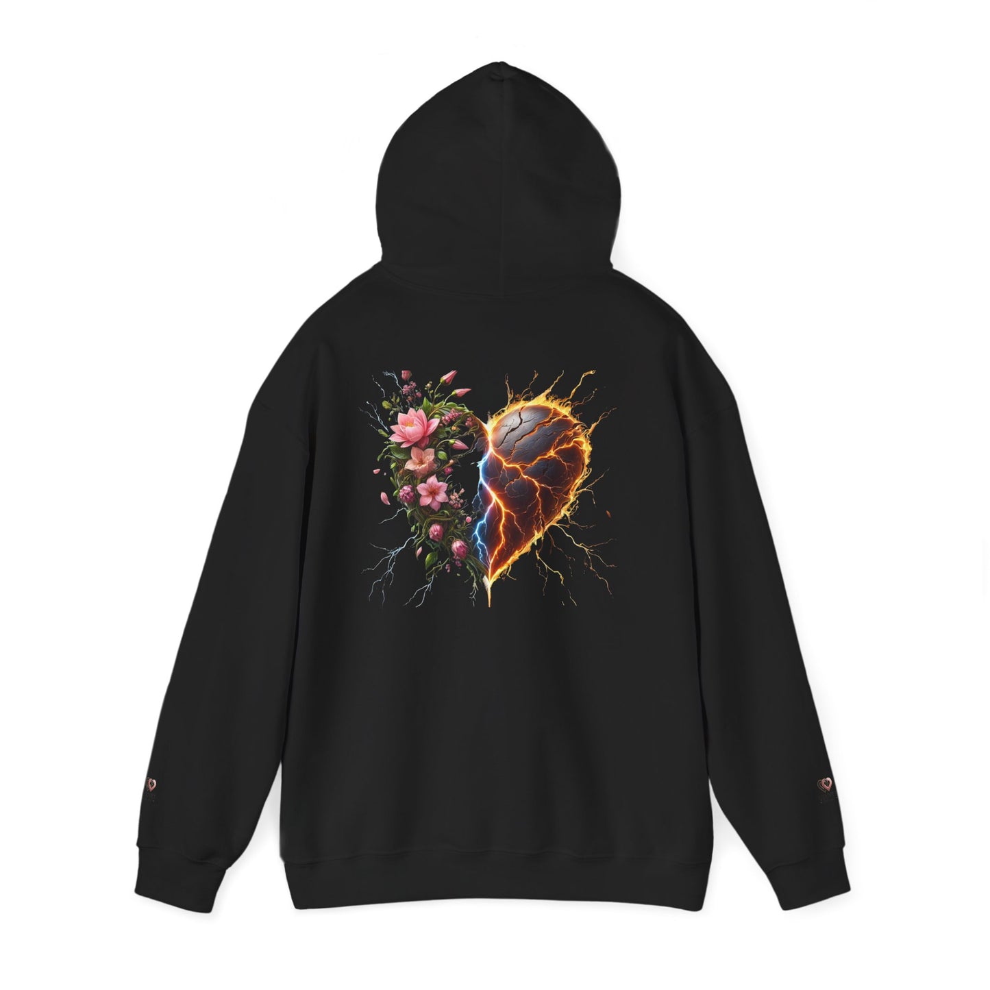 Heartfelt Floral Hoodie - Unisex Heavy Blend™ Sweatshirt, Cozy Gift for Mom, Valentine's Day Hoodie, Artful Fashion, Casual Wear, [...]