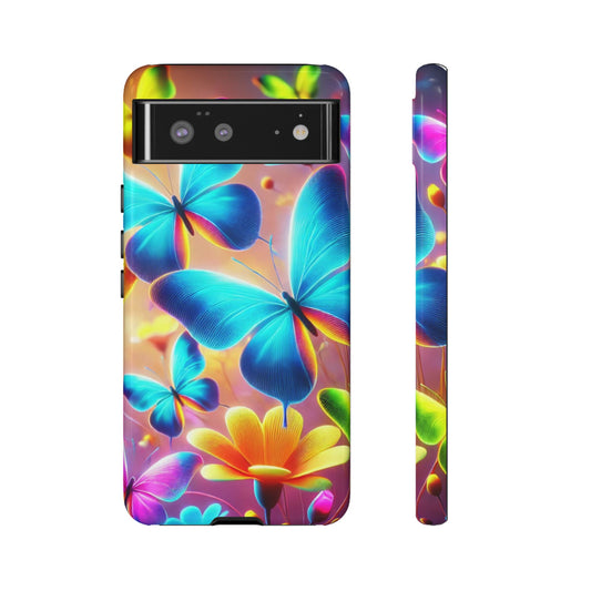 Vibrant Butterfly Phone Case | Colorful Floral Design, Cute Gift for Nature Lovers, Summer Vibes, Phone Accessories, Tough Cases